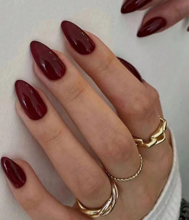 Burgundy Shien Nails