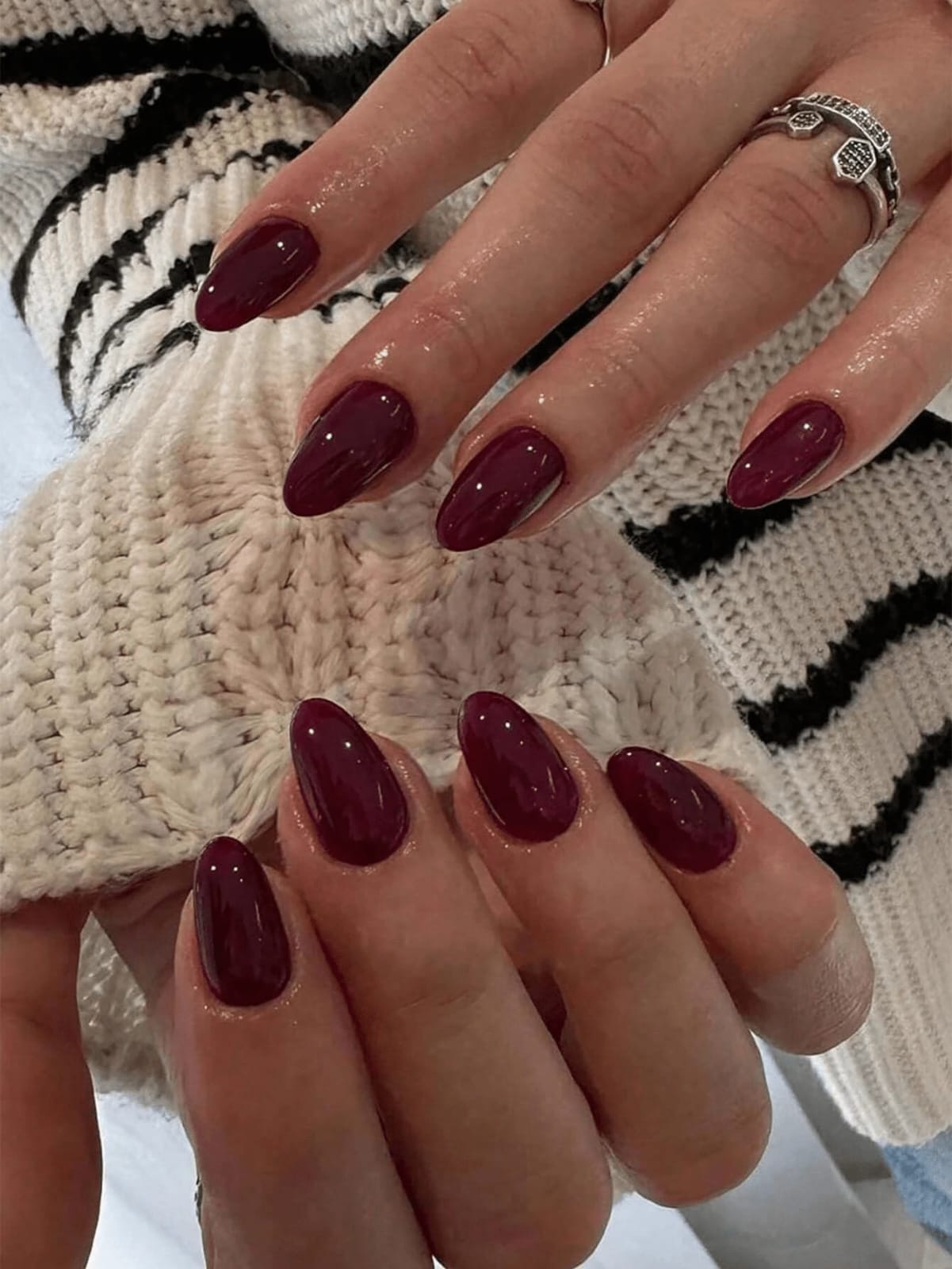 Burgundy Shien Nails - Image 2