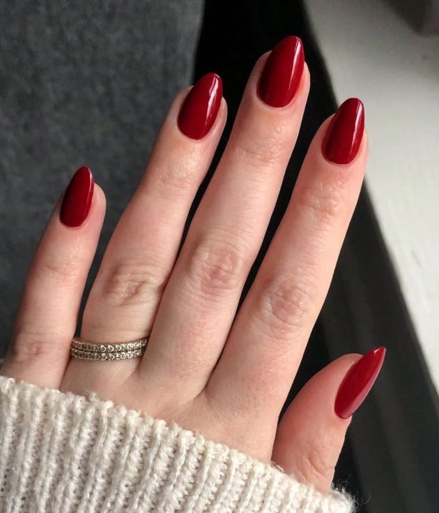 Burgundy Shien Nails