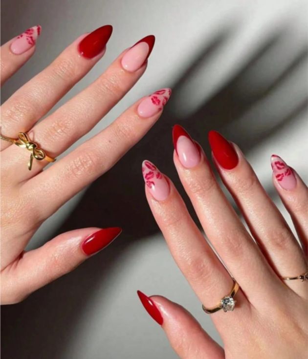 Red Kiss Shien Nails