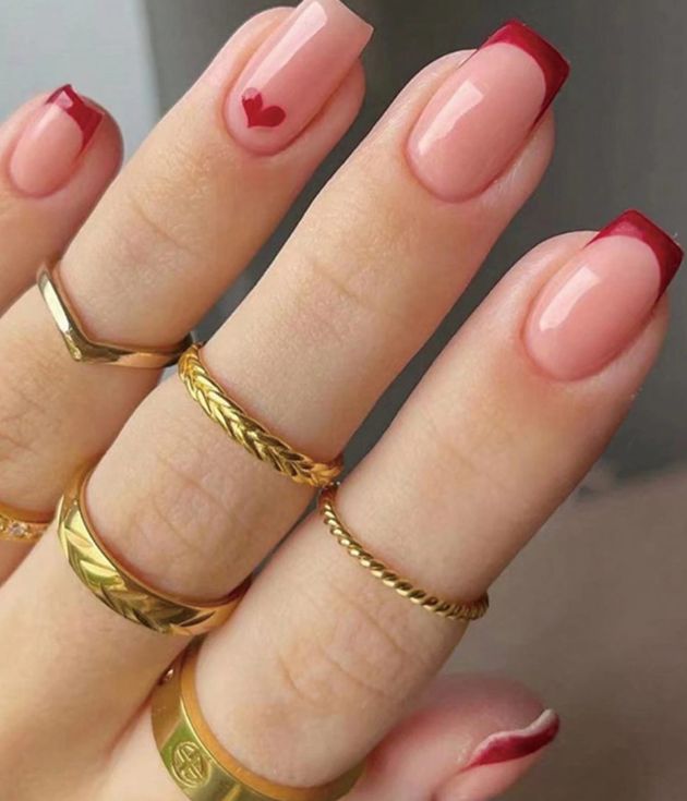 Red Heart Shien Nails